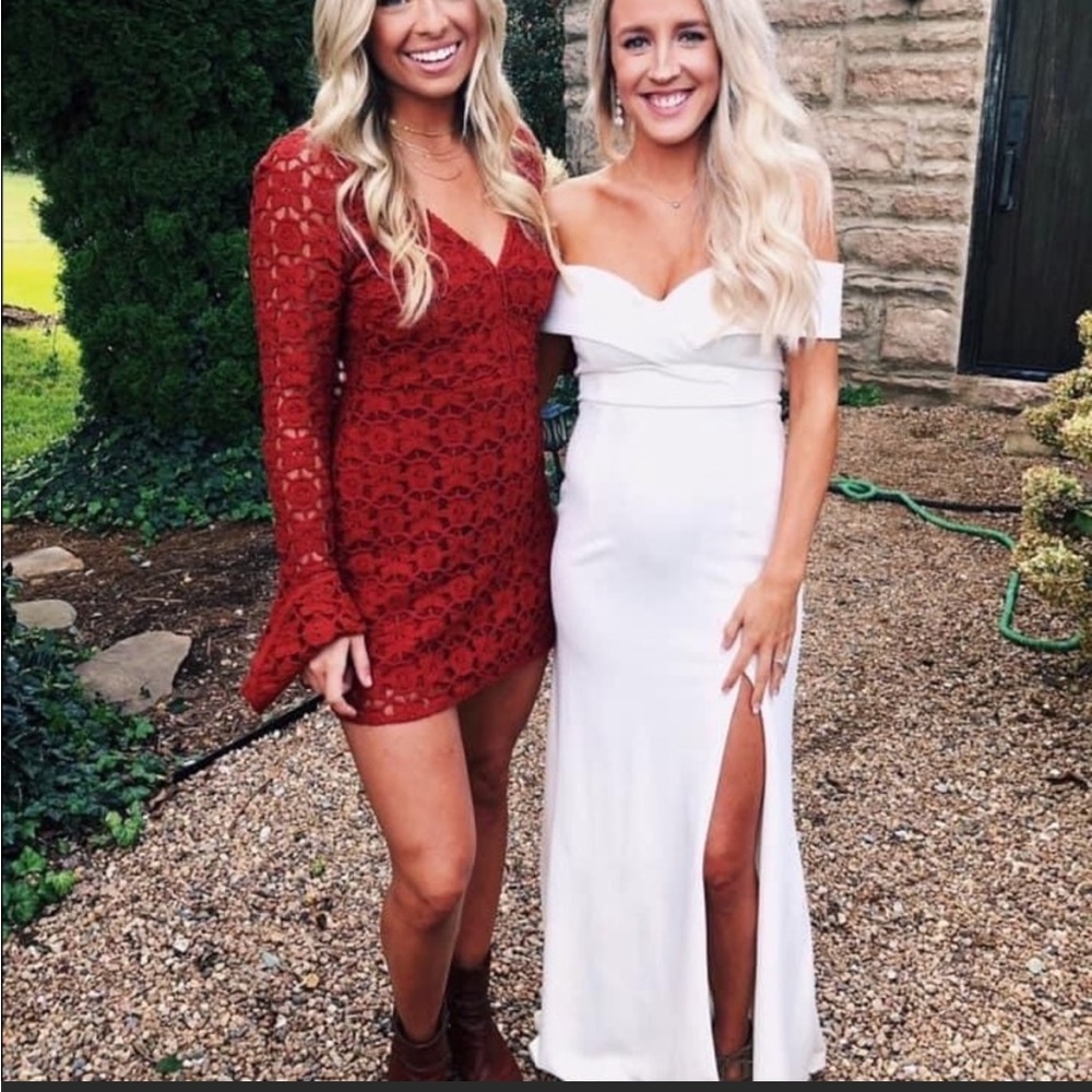 Free People Red Lace Dress